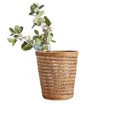 木紋藤編優質腰型籃 T10, 1個, 天然