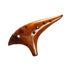 Ideal 陶瓷彩色陶笛AC含保護套組, 單一商品, 棕色