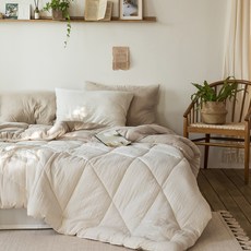 ELENA HEIM 泡芙觸感雙面水洗纖維薄被枕套組