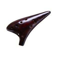 Ideal 陶瓷基本款陶笛AC含保護套組, 單一商品, 深棕色