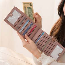 LULU 女款皮革長款錢包