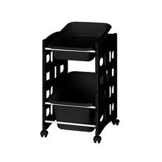 리빙스마일 스마일이동식 프레임 바구니 정리함 C 혼합형 2p, 블랙, 2개