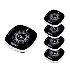Syscall 纖薄方形呼叫鈴 ST-800, 5個, 黑色 + 白色