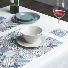 adama 圖騰防水桌墊, 金屬灰, 45 x 33 厘米