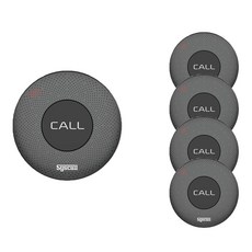 Syscall 纖薄防水呼叫鈴 曜石黑 ST-300, 黑色, 5個