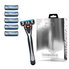 이노쉐이브 커빙스윙 5중날 면도기 + 면도날 6p, 1세트