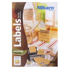 Olbarun 牛皮紙標籤 雷射噴墨兩用 5 x 12 AL060KR, 60格, 1個, 100個