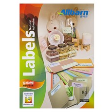 Allbarun 彩色標籤 淡粉紅色 雷射噴墨兩用 4 x 21 AL084PP, 84格, 1個, 100個