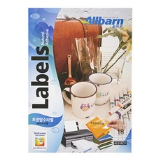 正確的 透明防水標籤 雷射專用 3 x 6 AL318CP 100p, 18格, 1個