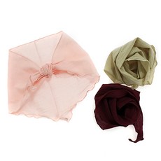 woojooi 兒童用柔軟純棉三角圍巾3入組