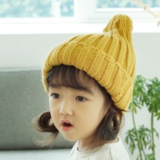 Woojooi 孩童羅紋造型針織毛帽