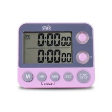 STAR BAKERY 雙數字定時器, 粉色的, 1個