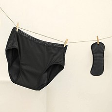 MARUN5 女款吸水衛生內褲, 黑色的