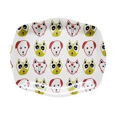 Arihome Ari Tray小狗 白色 洛可可托盤, 混色