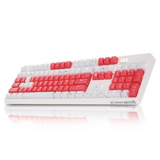 ABKO HACKER 凱華光軸 防水 可換軸 水晶鍵帽 機械式鍵盤 V2 Clicky, K8800, 白色, 標準型, 光軸