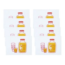 JAM STUDIO 明信片橙汁, 混色, 8個