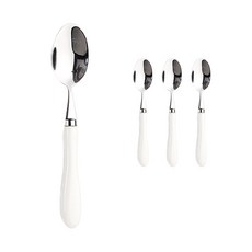 Bloom at home 白色手柄湯匙, 混色, 4個