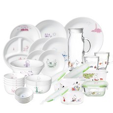 코렐 무민 코믹스 4인조 식기세트, 혼합색상, 31p