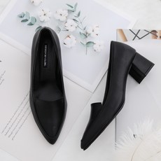 GODSHOE 酒紅色5公分中跟高跟鞋