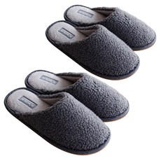 Labellaco 毛絨室內拖鞋套組 炭灰色 270mm, 混合顏色