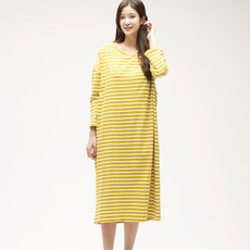 Ebesso 孕婦條紋長袖連身裙