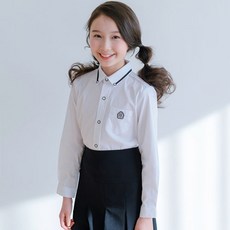 JACKID 女童刺繡布章長袖襯衫