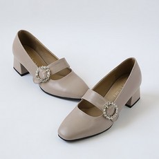 JACK&JILL 圓頭寶石跟鞋 5cm JC9507