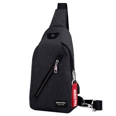 marco polo Runner 斜背包 SB03001 + 鑰匙圈, 黑色