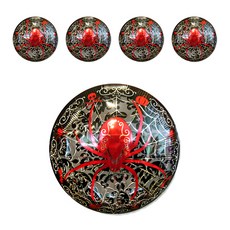 WOW PARTY KOREA 黑色骨頭蜘蛛網氣球 45cm, 混合顏色, 5個