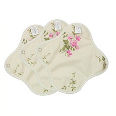 花朵圖案棉布衛生棉, 1件, 3個