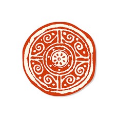 你好莫里斯傳統圖案貼紙 4 x 4cm, 混色, 100個