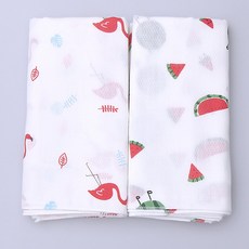 BeBeOne 孩童竹節棉可愛印花手帕20入組 C款