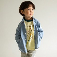 느엘 유아동용 데님루즈남방