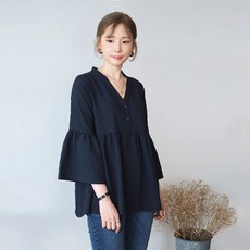 팡팡샵 T 긴 반오픈셔링 임산부 블라우스