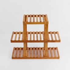 트리 플랜트 대나무 화분진열대, 3단