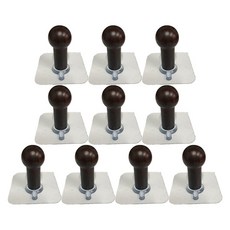 Winprice 黏貼式原木魔術鉤 長款10入, 深色橡木, 1個