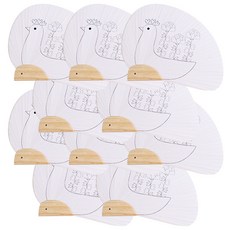 minhwashop DIY貝殼扇 10入, 牡丹雞