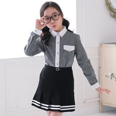 jackid 女童款Jane配色長袖襯衫