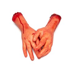 PartyPang 萬聖節恐怖道具 斷腕1對 模型 30 x 13 cm, 混合顏色, 1套