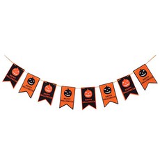 PartyPang 萬聖節雙層不織布南瓜掛旗, 混合顏色