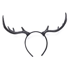 Party Pang DO Real鹿角髮箍, 黑色的, 1個