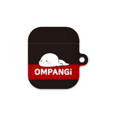 BANIMONG 옴팡이 팡팡 AirPods保護殼, 單一商品, 慵懶黑