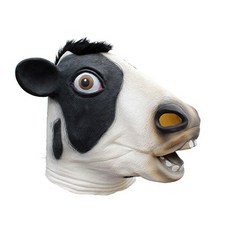 Party Pang真橡膠面具 奶牛, 白色的
