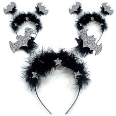 Wow Party Korea 萬聖節亮片蝙蝠髮箍, 混合顏色, 3個