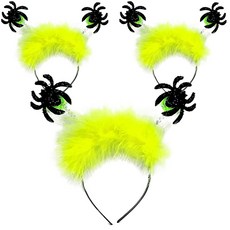 WOW PARTY KOREA 萬聖節蜘蛛萊姆髮箍, 混合顏色, 3個