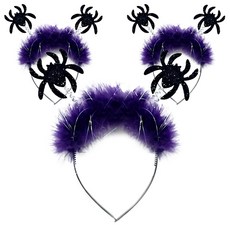 Wow Party Korea 萬聖節紫色蜘蛛髮箍, 混合顏色, 3個