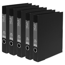 DREAM 鋼軌活頁夾 3cm, 黑色, 5入