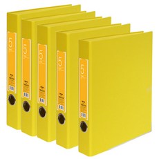 DREAM 軌道活頁夾 5cm, 黃色, 5入