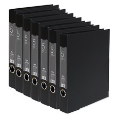 드림산업 레일바인더 5cm 3공, 검정, 7개