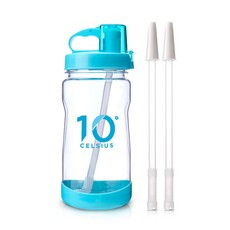 10℃ 1升吸管水瓶+吸管3p, 薄綠